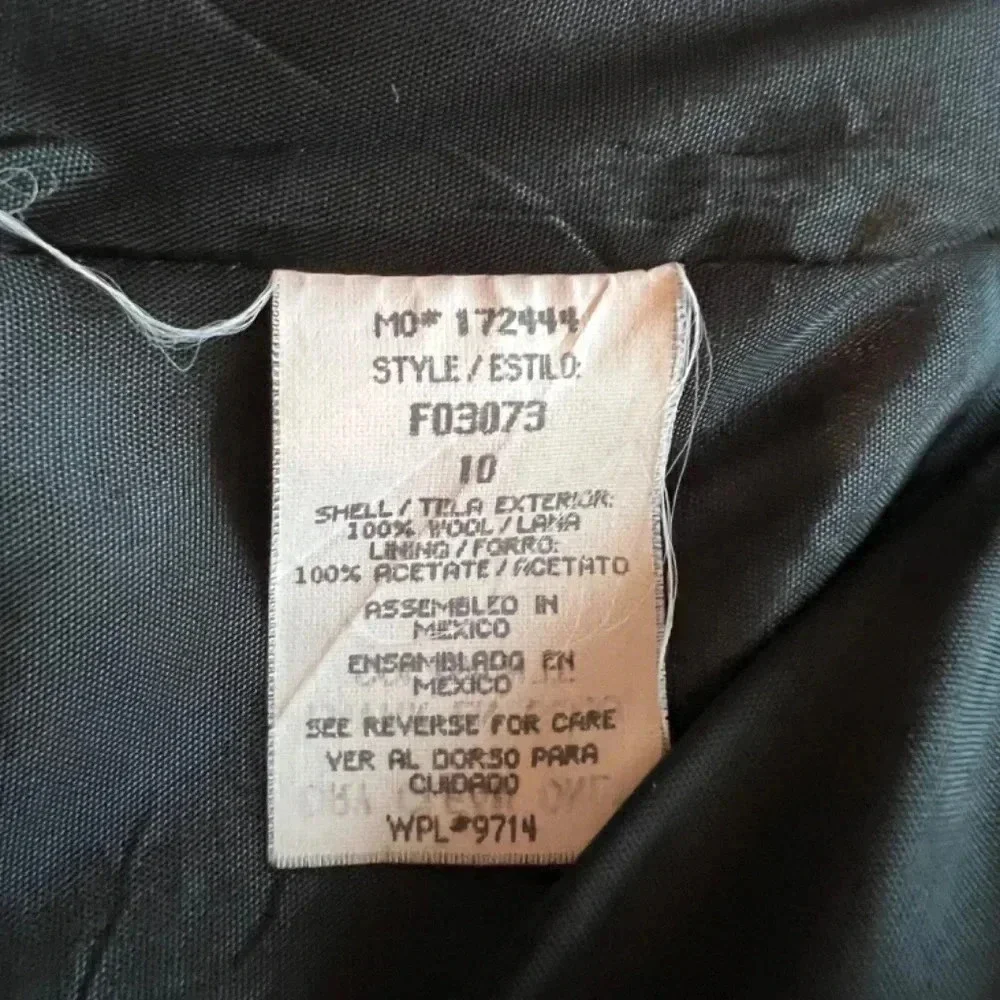Sag Harbor Black Wool Blazer Size 10